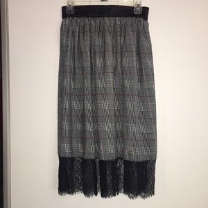 Plaid and Lace Skirt! NWTs!